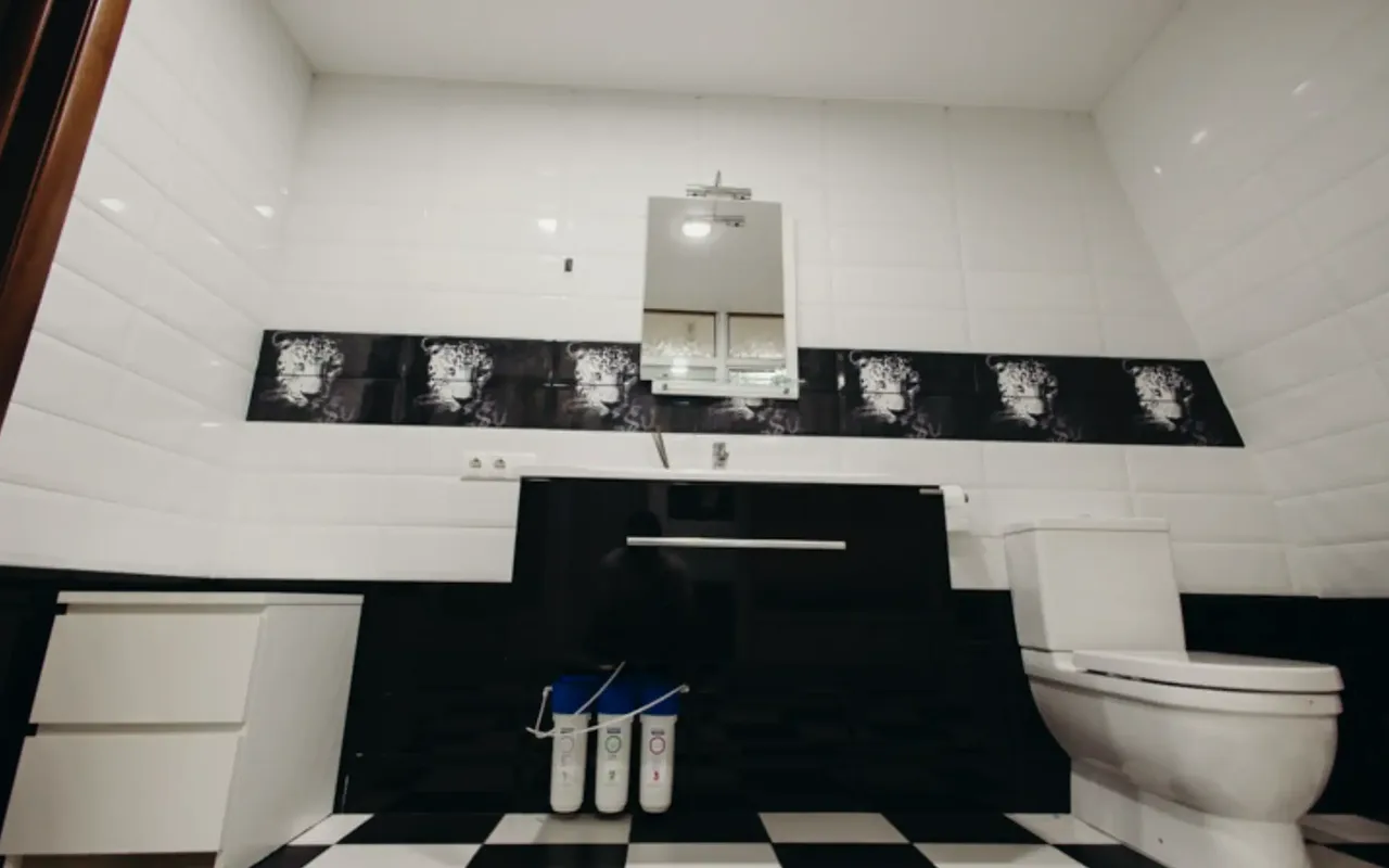 Санузел стационара Pro-Clinic с керамической отделкой